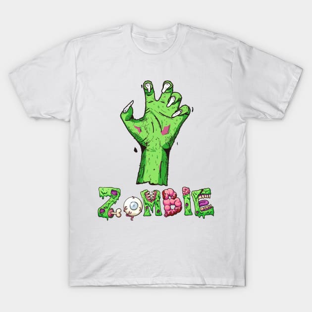 Zombie Hand T-Shirt by MZeeDesigns